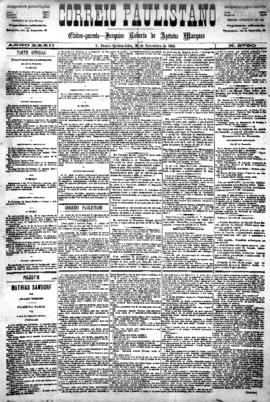 Correio paulistano [jornal], [s/n]. São Paulo-SP, 26 nov. 1885.