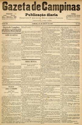 Gazeta de Campinas [jornal], a. 8, n. 1113. Campinas-SP, 25 ago. 1877.