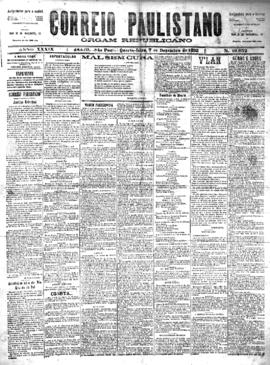 Correio paulistano [jornal], [s/n]. São Paulo-SP, 07 dez. 1892.
