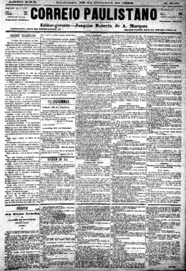 Correio paulistano [jornal], [s/n]. São Paulo-SP, 28 out. 1883.