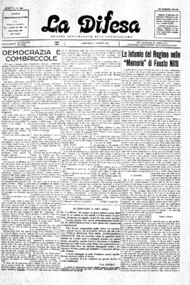 La Difesa [jornal], a. 6, n. 300. São Paulo-SP, 02 mar. 1930.