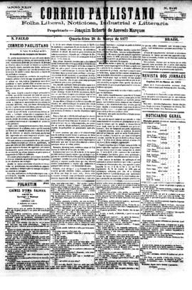 Correio paulistano [jornal], [s/n]. São Paulo-SP, 28 mar. 1877.