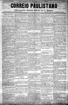 Correio paulistano [jornal], [s/n]. São Paulo-SP, 10 ago. 1882.