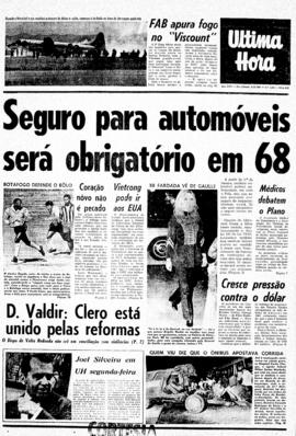 Última Hora [jornal]. Rio de Janeiro-RJ, 09 dez. 1967 [ed. vespertina].