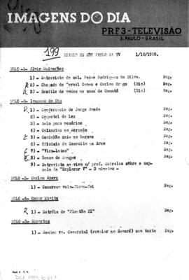TV Tupi [emissora]. Diário de São Paulo na T.V. [programa]. Roteiro [televisivo], 01 out. 1959.