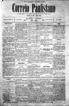 Correio paulistano [jornal], [s/n]. São Paulo-SP, 11 mai. 1881.