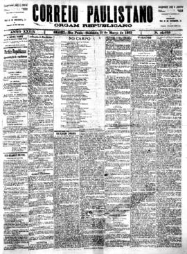 Correio paulistano [jornal], [s/n]. São Paulo-SP, 11 mar. 1893.