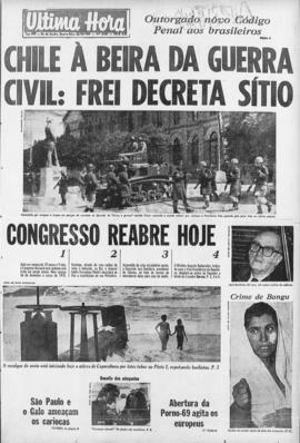 Última Hora [jornal]. Rio de Janeiro-RJ, 22 out. 1969 [ed. vespertina].