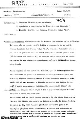 TV Tupi [emissora]. Dossiê subsidiário [programa não identificado], 28 fev. 1978.