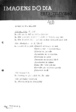 TV Tupi [emissora]. Diário de São Paulo na T.V. [programa]. Roteiro [televisivo], 20 jun. 1959.
