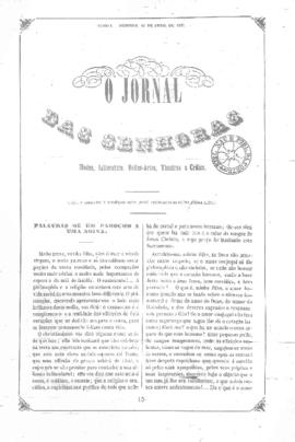 O Jornal das senhoras [jornal], t. 1, [s/n]. Rio de Janeiro-RJ, 11 abr. 1852.