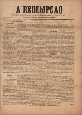 A Redempção [jornal], a. 1, n. 18. São Paulo-SP, 06 mar. 1887.