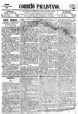 Correio paulistano [jornal], [s/n]. São Paulo-SP, 17 mai. 1856.