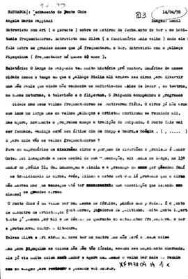 TV Tupi [emissora]. Dossiê subsidiário [programa não identificado], 14 abr. 1978.