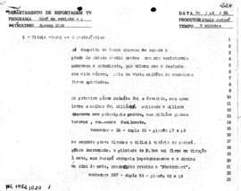TV Tupi [emissora]. Turf em Revista [programa]. Roteiro [televisivo], 20 out. 1952.