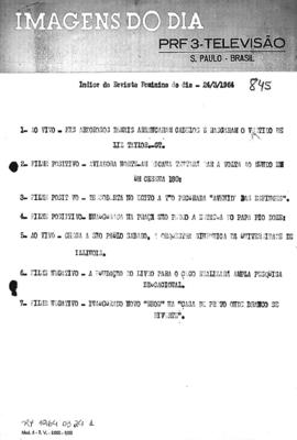 TV Tupi [emissora]. Revista Feminina [programa]. Roteiro [televisivo], 24 mar. 1964.