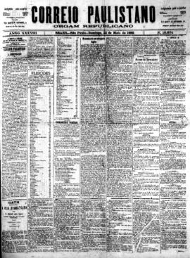 Correio paulistano [jornal], [s/n]. São Paulo-SP, 22 mai. 1892.
