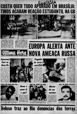 Última Hora [jornal]. Rio de Janeiro-RJ, 31 ago. 1968 [ed. vespertina].
