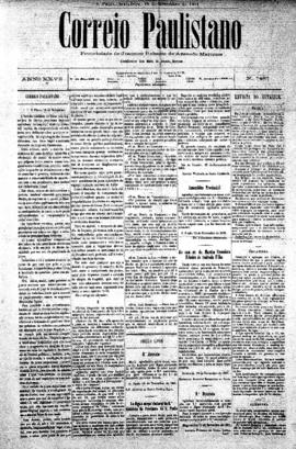 Correio paulistano [jornal], [s/n]. São Paulo-SP, 18 nov. 1881.