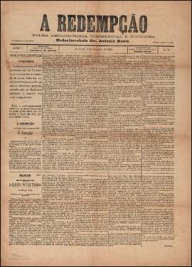 A Redempção [jornal], a. 1, n. 76. São Paulo-SP, 02 out. 1887.