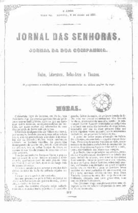 O Jornal das senhoras [jornal], a. 4, t. 7, [s/n]. Rio de Janeiro-RJ, 08 jul. 1855.