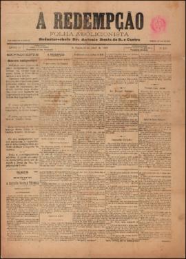 A Redempção [jornal], a. 2, n. 133. São Paulo-SP, 26 abr. 1888.