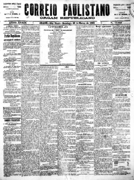 Correio paulistano [jornal], [s/n]. São Paulo-SP, 19 mar. 1893.