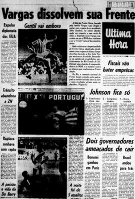 Última Hora [jornal]. Rio de Janeiro-RJ, 09 out. 1967 [ed. matutina].