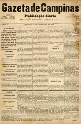Gazeta de Campinas [jornal], a. 10, n. 1769. Campinas-SP, 09 nov. 1879.
