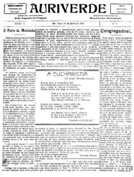Auriverde [jornal], a. 1, n. 5. São Paulo-SP, 29 abr. 1928.
