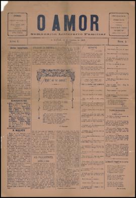 O Amor [jornal], a. 1, n. 1. São Paulo-SP, 17 out. 1909.