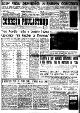 Correio paulistano [jornal], [s/n]. São Paulo-SP, 10 jan. 1957.