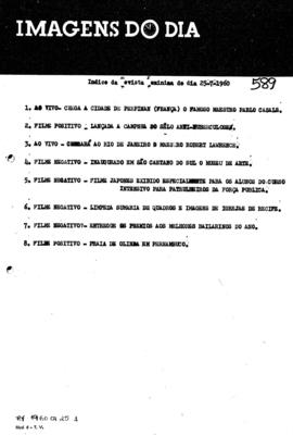 TV Tupi [emissora]. Revista Feminina [programa]. Roteiro [televisivo], 25 jul. 1960.