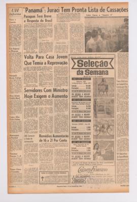 Última Hora [jornal]. Rio de Janeiro-RJ, 10 jan. 1966 [ed. regular].