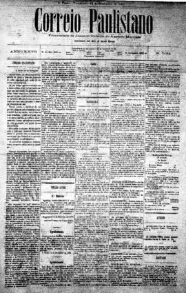 Correio paulistano [jornal], [s/n]. São Paulo-SP, 15 nov. 1881.