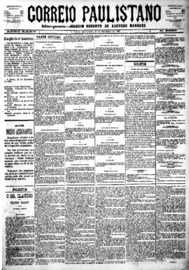 Correio paulistano [jornal], [s/n]. São Paulo-SP, 27 dez. 1888.