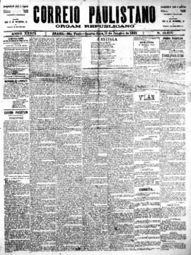 Correio paulistano [jornal], [s/n]. São Paulo-SP, 11 jan. 1893.