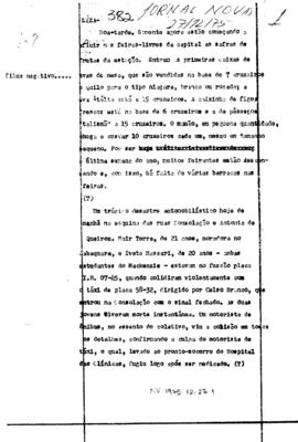 TV Tupi [emissora]. Jornal Novas [programa]. Roteiro [televisivo], 27 dez. 1975.