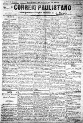 Correio paulistano [jornal], [s/n]. São Paulo-SP, 28 jul. 1883.