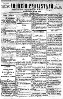 Correio paulistano [jornal], [s/n]. São Paulo-SP, 04 set. 1880.