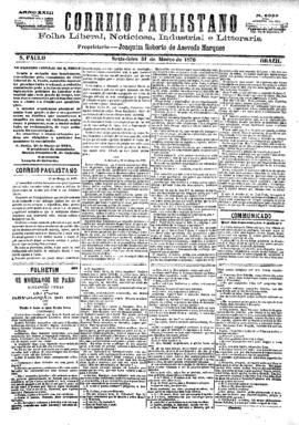 Correio paulistano [jornal], [s/n]. São Paulo-SP, 31 mar. 1876.