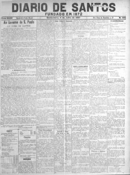 Diario de Santos [jornal], a. 35, n. 223. Santos-SP, 05 jul. 1907.
