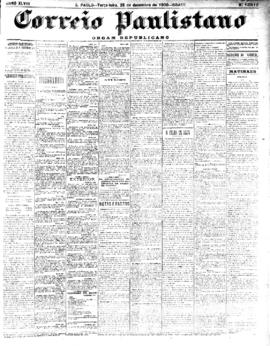 Correio paulistano [jornal], [s/n]. São Paulo-SP, 25 dez. 1900.
