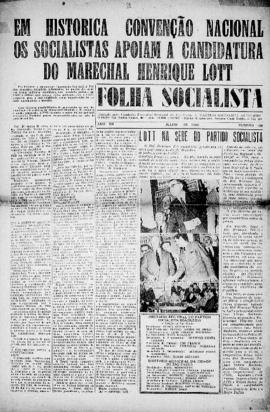 Folha socialista [jornal], a. 12, n. 109. São Paulo-SP, jul. 1960.
