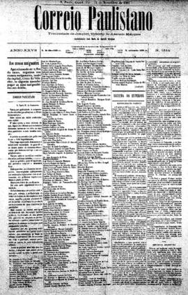 Correio paulistano [jornal], [s/n]. São Paulo-SP, 21 dez. 1881.