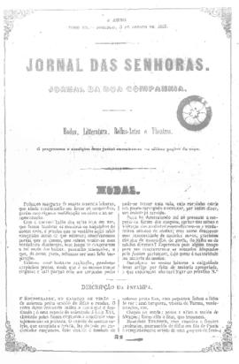 O Jornal das senhoras [jornal], a. 4, t. 7, [s/n]. Rio de Janeiro-RJ, 05 ago. 1855.