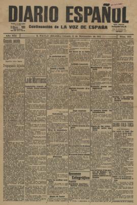 Voz de España, La. Diario Español [jornal], a. 13, n. 900. São Paulo-SP, 11 nov. 1911.