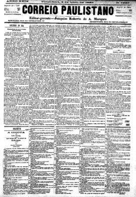 Correio paulistano [jornal], [s/n]. São Paulo-SP, 03 abr. 1883.