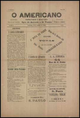 O Americano [jornal], a. 1, n. 9. São Paulo-SP, 16 jul. 1881.