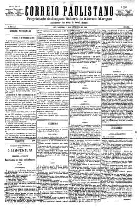 Correio paulistano [jornal], [s/n]. São Paulo-SP, 17 set. 1880.